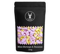 Shrimp & Banana Mix Sweets 350g | Retro Foam Pick n Mix Sweets | Soft Chewy Fruit Flavour Sweet Shop Favourite | Black Resealable Pouch