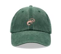 Shrimp Baseball Cap Vintage Washed Unisex Dad Hat Adjustable Bottle Green