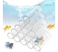Shrimp Breeding Tube,Transparent Acrylic Crystal Shelter House for Fish Tank - Small Fish-Shrimp Habitat, Breeding Tube Hiding Cave Hideaway Pipes