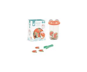 - Shrimp Catcher - Babies' Bath Toy - 12 Shrimp + 1 Tongs + 1 Suction Basket - Early-Learning Toy - 24 Months +, J04730, Salmon Pink / Turquoise