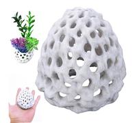 Shrimp Cave, 2.8x3.2 Inch Fish Tank Rocks with Suction Cup, Hollow & Multifunctional Fish Tank Accessories, Simulation Aquarium Decor for Home