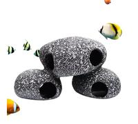 Shrimp Cave - Aesthetic Shelter Tunnel Decoration for Aquariums and Terrariums, Fish Reptile Cave Ornament for Shrimp, Snake, or Gecko Habitats in Freshwater and Saltwater Tanks