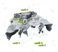 Shrimp Cave,Realistic Stable Hiding Hole Tunnel | Aquarium Underground Cave - for Beginners Feeding Fishing Betta Freshwater Aquatic Underwater