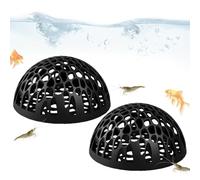 Shrimp Cave Shelter - Betta Fish, Aquarium Breeding House, Two Piece Ceramic Tunnel Design Supporting Safe Molting Spaces | Freshwater Tank Decor For Home Office School Desk Tropical Aquatic Disp