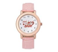 Shrimp Daddy Womens Elegant Watch Analogue Quartz Watch Leather Band Wristwatch