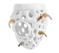 Shrimp Dome Hideout Ornament, Plastic Floating Betta Hide & Cave Funny Fish Tank Ornaments Cave for Shrimp Guppy Hiding Resting Aquarium Decoration Accessories