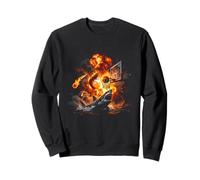 Shrimp dunk on Shark basketball explosive ocean fire attack Sweatshirt