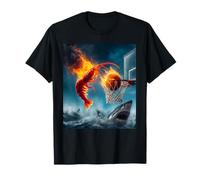 Shrimp Dunking on Shark, Prawn Dunking On Shark T-Shirt