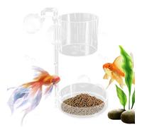 Shrimp Feeder - Floating and Sinking Fish Tank Dish Tray, Sturdy Food Container with Easy Dispense Function, Aquarium Accessory for Small Spaces, Home, Workplaces, Hobbyists, Beginners, 6.42x3.35x2.76