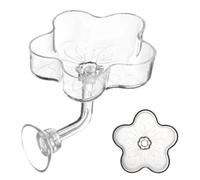 Shrimp Feeding Dish - Anti Scatter Fish Tank Feeder | Flower Shaped Clear Acrylic Aquarium Feeding Bowl | Prevents Food Sinking Into Rocks, Keeps Water Clean, For Betta And Fresh Water Pets