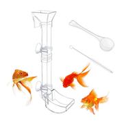 Shrimp Feeding Tube, Clear Fish Tank Feeder, 38inch Easy Observation and Cleaning Tubes Dish Set, Aquarium Feed Accessories for Shrimp, Fishes, Snails Home, Store Display, Dorm Use Transparent