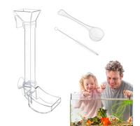 Shrimp Feeding Tube - Multi-Purpose, Feeding Tubes, Feeder Tube Kit With Flare Mouth, Durable PC Material, Includes Measuring Spoon And Cleaning Brush, Three Sizes