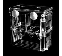 Shrimp Fish Breeding Box,Guador 1 Pcs Multi Functional Double Layer Fish Isolation Box Aquarium Fish Breeder Box Isolation Box Breeder Hatchery Incubator with Suction Cup (pneumatic type XL)