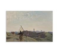 Shrimp Fisherwoman Medieval Retro Countryside Dunkirk Canvas Modern Poster Wall Art Prints Paintings Living Room Bedroom Decor 24x36inch(60x90cm)