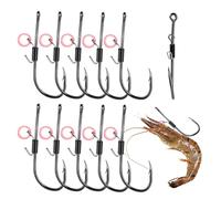 Shrimp Hooks | Bass Carp Catfish Bait Rig - Heavy-Duty Strong Hooks Rig for Bass Men Catfish Lake River Dad Camping Trout Husband
