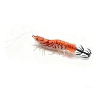Shrimp Jig Featuring Luminous Coating And Slow Sinking Action For Squid And Cuttlefish Angling In Multiple Waters(Orange)