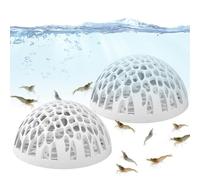 Shrimp Lair | Betta Habitat Decoration | Realistic Habitat for Betta Resting 2 Pieces for Tropical Fish Enthusiasts Aquarium Home Office School Desk