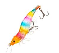 Shrimp Lures,9CM Realistic Shrimp Shape | Soft Reflective Glow In The Dark Lures For Pier Salmon Catfish Sea