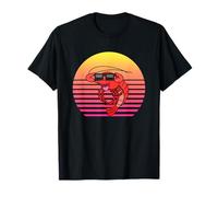 Shrimp Retro Vintage 60s 70s Sunset Sea Animal Seafood Lover T-Shirt