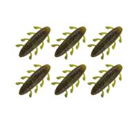 Shrimp Scent Soft Fishing Lure for Finesse Presentations | Paddle Leg Snakehead Profile with Weedless Hook Slot, 6 Pack