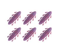 Shrimp Scent Soft Fishing Lure for Finesse Presentations | Paddle Leg Snakehead Profile with Weedless Hook Slot, 6 Pack
