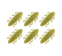 Shrimp Scent Soft Fishing Lure for Finesse Presentations | Paddle Leg Snakehead Profile with Weedless Hook Slot, 6 Pack