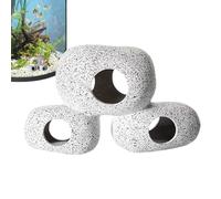 Shrimp Shelter - Porous Fish and Shrimp Shelter - Realistic Aquarium Decoration Ornament Hideouts for Betta Resting Breeding Landscaping Fish Tank