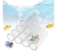 Shrimp Shelter Tube - Acrylic Transparent Fish Shrimp Feeder Breeding Tube,Tube Aquarium Shrimp Cave Breeding Habitat, Hideaway Pipes for Small Shrimp/Fish
