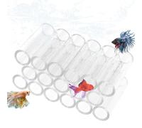 Shrimp Shelter Tube - Transparent Acrylic Shrimp Nest Fish Tank Shelter - Small Fish-Shrimp Habitat, Breeding Tube Hiding Cave Hideaway Pipes