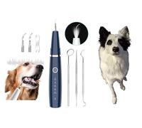 Shrimpland Dog Teeth Cleaning Kit, Pet Tooth Cleaner Dental Care Tartar Plaque Remover for Dogs and Cats (Blue)