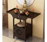 Shrine Altar Table,Altar Cabinet,Meditation Prayer Table,Buddha Niche Chinese Personal Prayer Altars,Solid Wood Day of The Dead Altar Stand(66 * 40 * 100cm/25.9 * 15.7 * 39.3in)