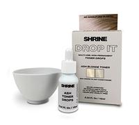 SHRINE Drop-It ASH BLONDE Toner | Customisable Anti-Brass Toner Drops to Remove Yellow Tones | Icy & Cool Blonde Finish | Vegan, Cruelty-Free, Damage-Free Conditioning Toner | 200 drops/bottle