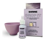SHRINE Drop It LILAC Toner Drops | Damage-Free Colouring | 10ml | Customisable Anti-Brass Toner Drops | Soft Lilac Tone | Semi-Permanent DYE | Up To 30 Uses | Mix with Conditioner
