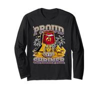shriners symbol with"Noble_themed desert_and pyramids" PHA Long Sleeve T-Shirt