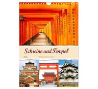 Shrines and temples - sanctuaries in Japan UK-Version (Wall Calendar 2026 DIN A4 Portrait), CALVENDO 12 Month Wall Calendar