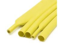 Shrink Wiring Wrap Tube, 3:1 Heat Shrink Tube with Glue Polyolefin Shrinking Assorted Ratio Adhesive Wire Cable Sleeving Tubing(Yellow,7.9mm*2 METERS)