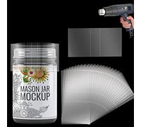 Shrink Wrap Bands for Bottles Jars Seals Shrinkable Plastic Sealer Heat Shrink Bands Cap Seal for Jars Bottles Mouth Shrink Bag Refillable Shrink Wrap Container（200 Pieces，4.92 x 1.1 Inch，125 x 28mm）