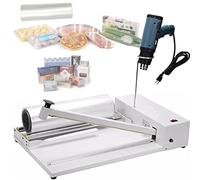 Shrink Wrap Machine 2 in 1 with Heat Gun, Film Wrapper for Food, Book, Box Packaging, Compatible with PVC POF Film, 30cm Sealer for Shops, Easy to Use
