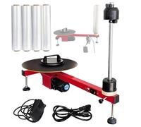 Shrink Wrapping Machine - Electric Stretch Film Pallet Packing Device with Foot Switch, Wrap-Around Film Baler, for Efficient Carton Stretch Film Dispensing