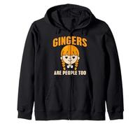 Shrinking Summer Gingers are People Too Funny Cute Ginger Zip Hoodie