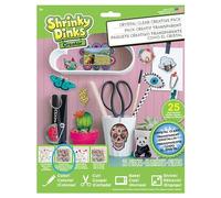 Shrinky Dinks Creative Pack, 25 Sheets Crystal Clear, Kids Art and Craft Activity Set, by Just Play