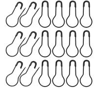 SHRJ 1000pcs Metal Safety Pins, Bulb Gourd Pins, 0.9” Clothing Tag Pin Calabash Pin Pear Shaped Bead Needle Pins for Crafts Clothes Crafting Knitting Sewing Making Accessories (Black)