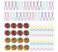 SHRJ 142pcs Bobbin Thread Buddies Set, Sewing Thread Organizing Clips, Bobbin Holders Clips, Spools Savers Huggers for Embroidery Quilting Sewing Accessory Spool Organizing
