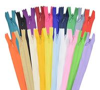 SHRJ 40Pcs Nylon Invisible Sewing Zippers, for DIY Handmade Garment Bags Home Textile Tailor Sewing Craft Sewer Crafter's Special 20 Color (30cm/12inch)