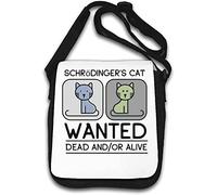 Shrodinger's Cat Wanted Dead and Or Alive Funny Shoulder Bag White