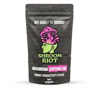 Shroom Riot Cocoa Mushroom Superblend | Instant Chocolate Powder Drink with Lion’s Mane, Chaga, Reishi & Cordyceps | 300g | 30 Servings