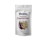 SHROOTS Dehydrated Eggplant Flakes Air Dried Gluten Free Pure Veg No Added Salt Easy Cooking Dried Eggplant Flakes for Soup, Salad Camping Emergency Survival Food (20g/0.70oz Pack of 1)