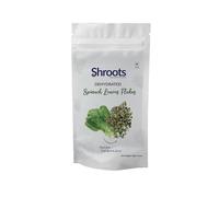 SHROOTS Dried Spinach Leaves (Palak) 60g (2.11 oz) - Dehydrated Spinach Flakes for Cooking, Air Dried Spinach for Soup, Curry, Dal, Rice, Smoothies, Meal Prep, Camping Meals, Emergency Food Storage