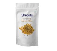 SHROOTS Dried Turmeric Flakes 45g (1.5 oz) - Dehydrated Turmeric Root Flakes, Air Dried Slices, No Added Additives, Vegan, Gluten Free, Ideal for Tea, Golden Milk, Curry, Soup
