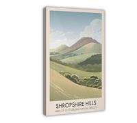 Shropshire Hills Canvas Poster for Home Decor Gift